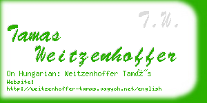 tamas weitzenhoffer business card